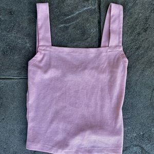 Square neck cropped tank